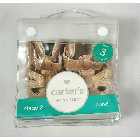 Carter's Every Step Stage 2 Stand Rose Gold Size 3 - Picture 3 of 9